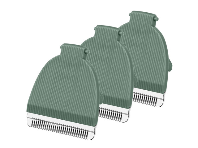 3 PACK Trimmer Blades for Meridian Hair Trimmer, Hygienic Ceramic Replacement Blades Compatible with Meridian Body Trimmer (Onyx & Sage), Green