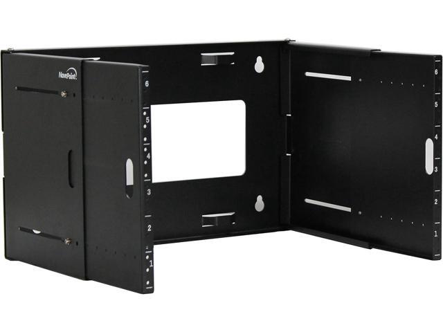 Navepoint 6U Wall Mount Bracket Extendable Network Equipment Rack Threaded Standard 19 Inch