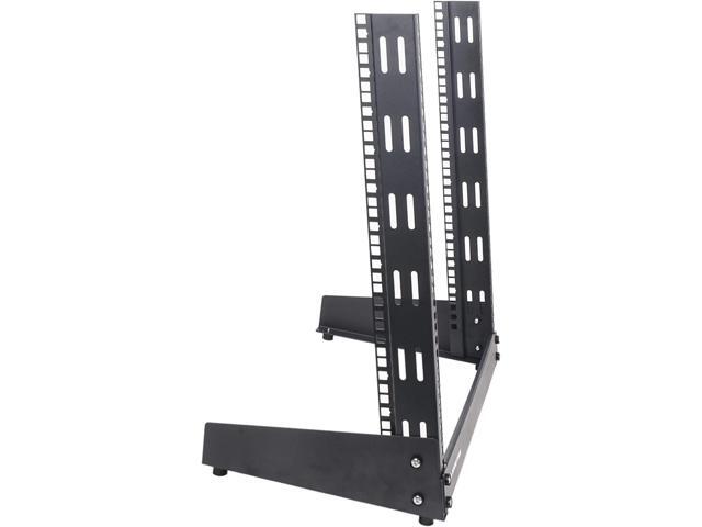 Sound Town 12U 2-Post Desktop Open-Frame Rack, for Audio/Video, Network Switches, Routers, Patch Panels (ST2PF-12LW)