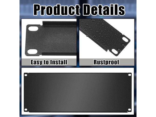 1U,2U,4U Blank Panel Metal Rack Mount Filler Panel Mount Panel Spacer 19 Inches Rack Blanking Panel Kit for Enclosure Server Rack Cabinet Black (6...