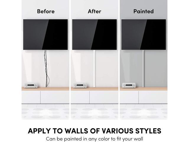 Cord Hider 153in - Cord Covers for Wires - Paintable Cable Hider - Cable Management - Wire Hiders for TV On Wall - Cable Management Cord Hider Wall...