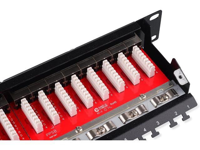 Cable Matters Rackmount or Wall Mount 24-Port Shielded RJ45 Patch Panel with Jack Shutter