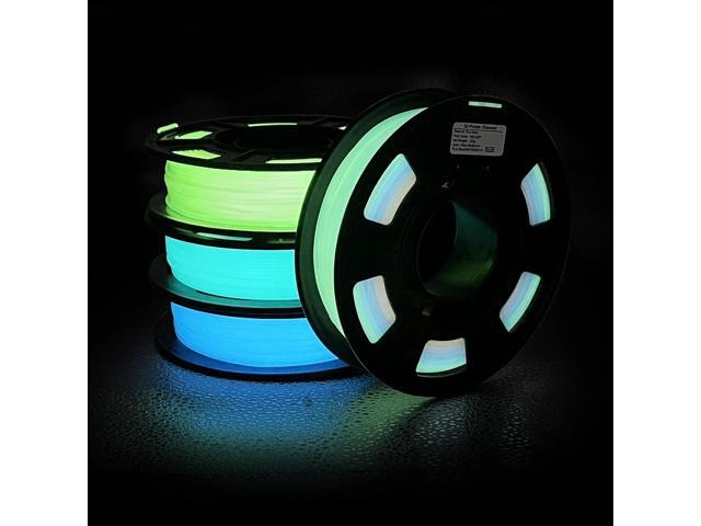 3D Printer Filament Bundle, Glow in The Dark Filament Multicolor, Green, Blue and Blue-Green, PLA Filament 1.75 mm, Dimensional Accuracy +/- 0.03...