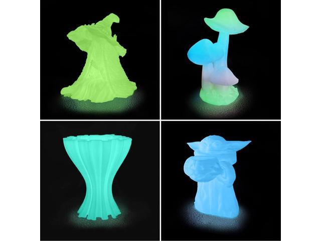 iSANMATE 3D Printer Filament Bundle, Glow in The Dark Filament Multicolor, Green, Blue and Blue-Green, PLA Filament 1.75 mm, Dimensional Accuracy...