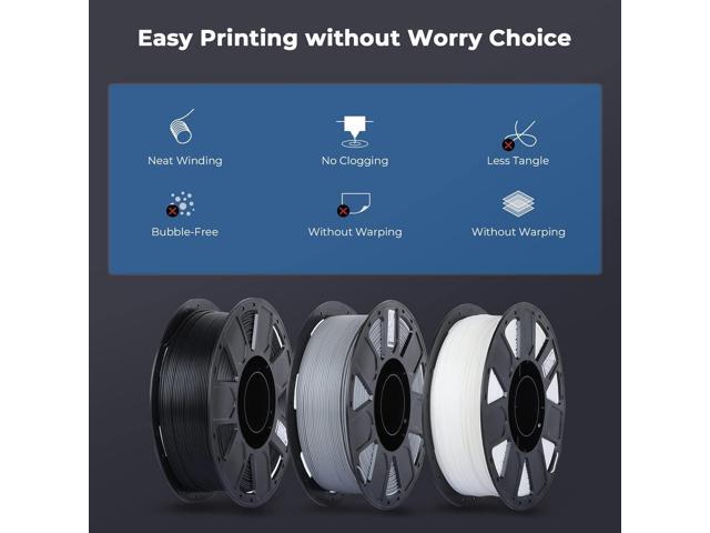 Creality 3D Printer Filament 1.75mm, Ender PLA Filament No-Tangling Smooth Printing Without Clogging No Warping, Fit Most FDM 3D Printers, 1kg...