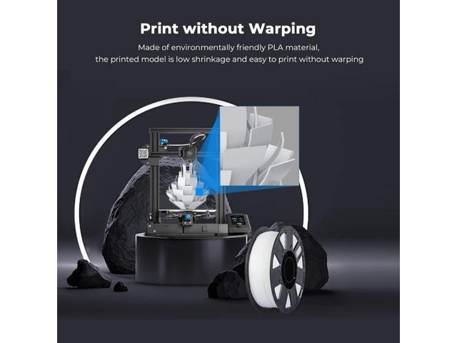 Creality 3D Printer Filament 1.75mm, Ender PLA Filament No-Tangling Smooth Printing Without Clogging No Warping, Fit Most FDM 3D Printers, 1kg...