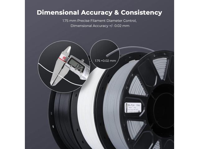 Creality 3D Printer Filament 1.75mm, Ender PLA Filament No-Tangling Smooth Printing Without Clogging No Warping, Fit Most FDM 3D Printers, 1kg...