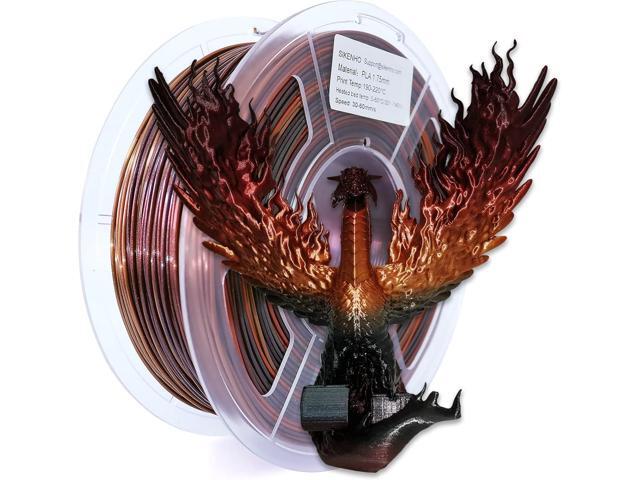 SIKENHO PLA Filament 1.75mm, 3D Printer Filament Silk Gold Shiny Red Black Filament, 3D Printing Filament 1kg Spool (2.2lbs), Dimensional Accuracy.