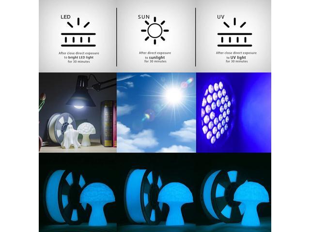 ZIRO Glow in The Dark Filament, PLA Filament 1.75mm, Luminous 3D Printer Filament, Strong Glow Effect 1KG(2.2lbs) Spool, Dimensional Accuracy +/-...
