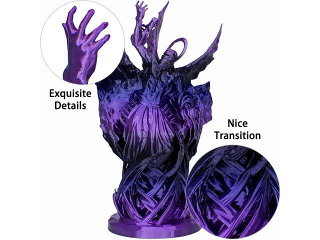 PLA Filament 1.75mm, 3D Printer Filament Silk Black Purple Color Changing, Silk PLA Filament, 3D Printing Filament 1.75 +/-0.02mm, 1kg