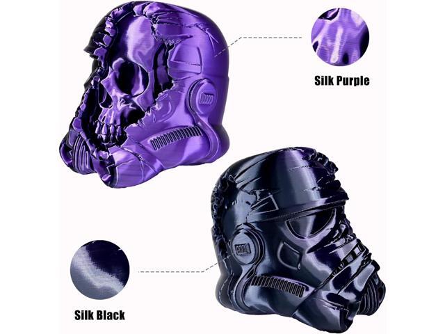 PLA Filament 1.75mm,3D Printer Filament High Speed Printing, Silk PLA Dual Color Black Purple 3D Printer Filament, 1.75 PLA Filament +/-0.02mm,...