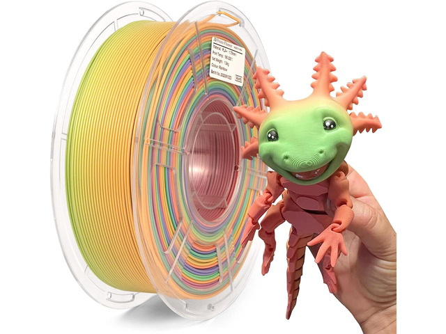 PLA+ 3D Printer Filament, Pla Filament 1.75mm Rainbow PLA, Color Change Filament Dimensional Accuracy +/- 0.02 mm,1 KG Spool