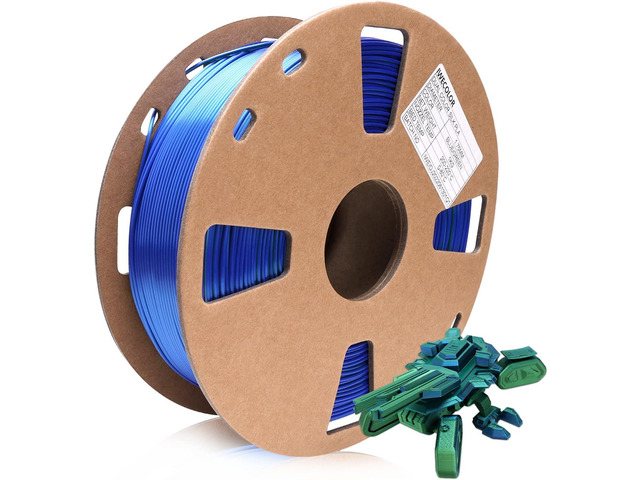 IWECOLOR 3D Printer Filament,1.75mm PLA Fit Most FDM Printer,1 KG Spool, Dimensional Accuracy +/- 0.03 mm 3D Printing Filament(Blue & Green)