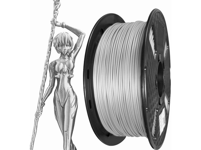 CC3D Silk Pro Silver PLA Filament 1.75mm 1KG 3D Printer Filament 3D Printing Materials Silky Shiny Metallic Metal Silver Silk PLA