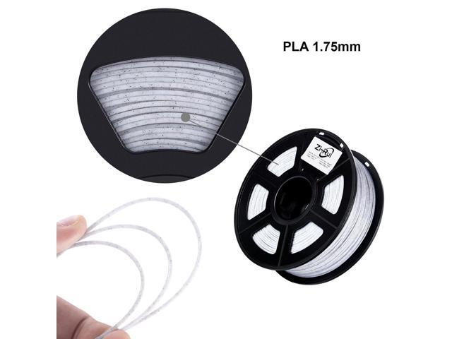 Zi-Rui 3D Printer Filament, Marble PLA Filament 1.75mm, Marble White 3D Printing Filament, 1kg