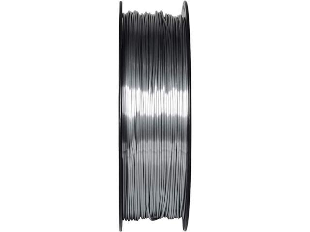 Geeetech Silk PLA Filament 1.75mm for 3D Printer, Metal-Like Shiny Consumable 1kg (2.2lbs) 1 Spool, Dimensional Accuracy +/- 0.03 mm,Metallic Silver