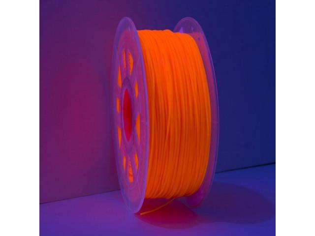 Gizmo Dorks 1.75mm PLA Filament 1kg for 3D Printers, Fluorescent Orange, Glows Under UV Light