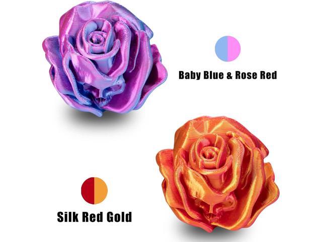 OVV3D Silk PLA 3D Printer Filament Bundle, Shiny Dual Color Filament 1.75mm Pack, Multi Color Change 3D Printing Filament for 3D Printer, 200g X 4...