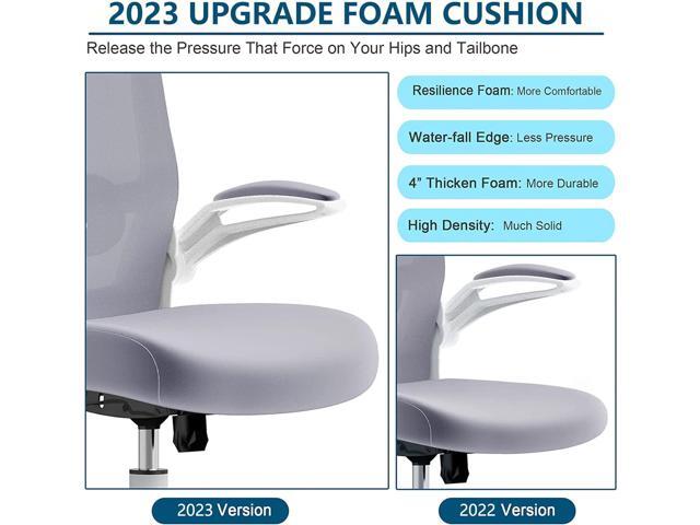 Mimoglad Office Chair, High Back Ergonomic Desk Chair with Adjustable Lumbar Support and Headrest, Swivel Task Chair with flip-up Armrests for...