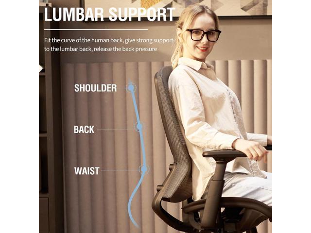 ELABEST Mesh Office Chair,Ergonomic Computer Desk Chair,Sturdy Task Chair- Adjustable Lumbar Support & Armrests,Tilt Function,Comfort Wide...