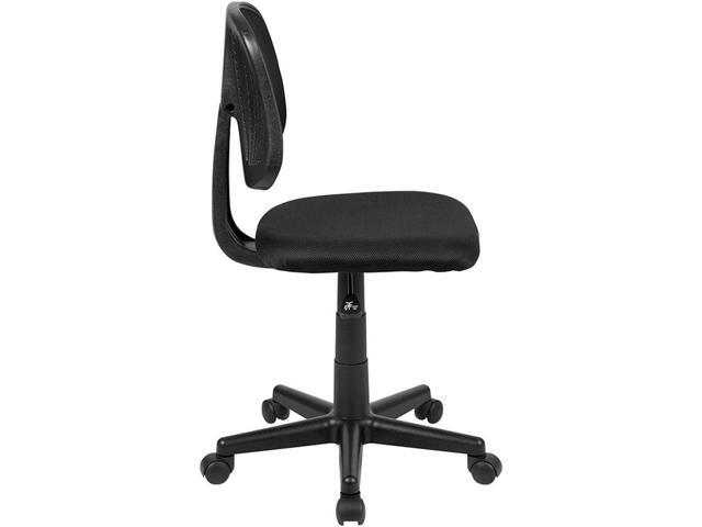 Flash Furniture Flash Fundamentals Mid-Back Black Mesh Swivel Task Office Chair with Pivot Back