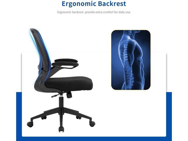 Home Office Chair Ergonomic Desk Chair Mesh Computer Chair Swivel Rolling Executive Task Chair with Lumbar Support Arms Mid Back Adjustable Chair...