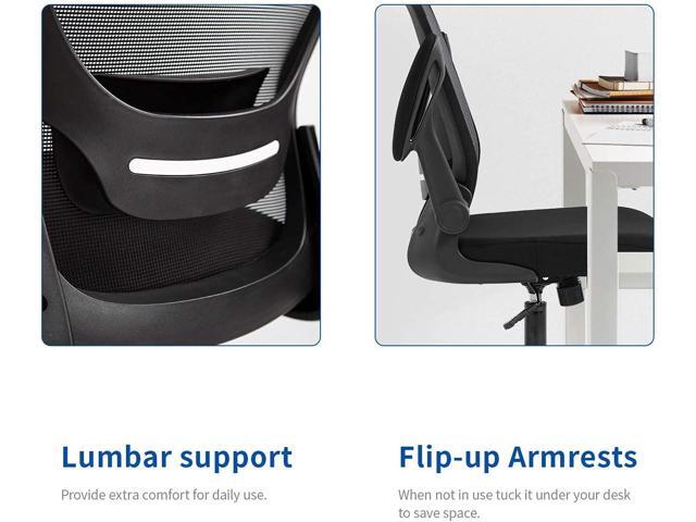 Home Office Chair Ergonomic Desk Chair Mesh Computer Chair Swivel Rolling Executive Task Chair with Lumbar Support Arms Mid Back Adjustable Chair...