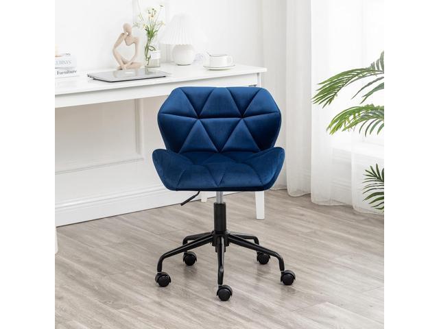 Roundhill Furniture Eldon Diamond Tufted Adjustable Swivel Office Chair, Grayr, Blue