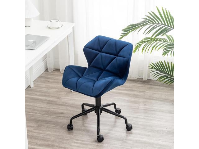 Roundhill Furniture Eldon Diamond Tufted Adjustable Swivel Office Chair, Grayr, Blue