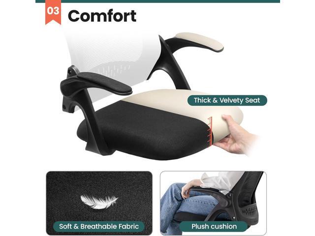 NEO CHAIR Office Desk Computer Gaming Chair with Executive Ergonomic Lumbar Back Support Flip-up Padded Armrest Adjustable Height and Wheels for...