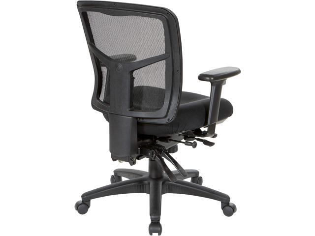 Office Star ProGrid Breathable Mesh Manager's Office Chair with Adjustable Seat Height, Multi-Function Tilt Control and Seat Slider, Mid Back, Coal...
