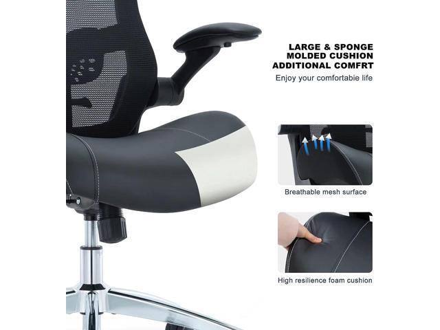 Office Chair, Ergonomic Desk Chair with Wide & Soft Sponge Molded Cushion, 400LBS Heavy Mesh Mid-Back Home Office Desk Chair with Adjustable Seat...