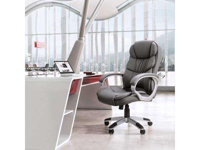 GUNJI Office Chair PU Leather High Back Executive Chair Ergonomic Computer Chair, Modern Adjustable Home Desk Chair Swivel Managerial Chair with...
