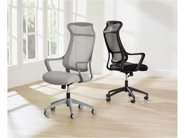 Realspace Lenzer Mesh High-Back Task Office Chair, Black, BIFMA Compliant