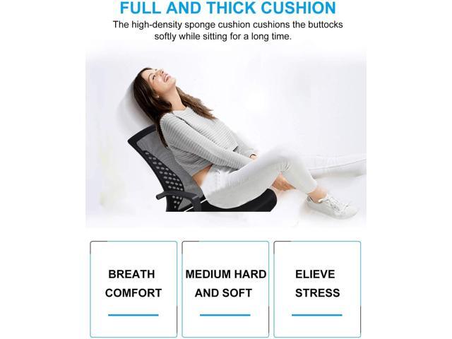 Home Office Chair, Ergonomic Desk Chair Mesh Mid Back Adjustable Height Computer Chair with Lumbar Support and Armrest Executive Arbitrary Rolling...