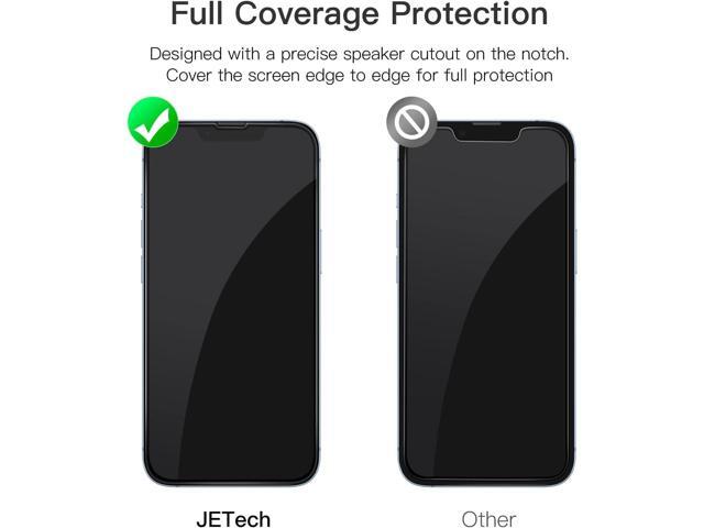 JETech Full Coverage Screen Protector for iPhone 14 6.1-Inch, Black Edge Tempered Glass Film with Easy Installation Tool, Case-Friendly, HD Clear,...