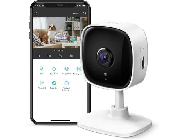 TP-Link Tapo 1080P Indoor Security Camera for Baby Monitor, Dog Camera w/ Motion Detection, 2-Way Audio Siren, Night Vision, Cloud & SD Card.