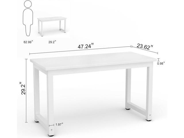 Tribesigns Modern Simple Style Computer Desk PC Laptop Study Table Workstation for Home Office White