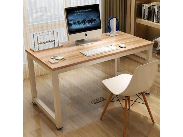 NSdirect Modern Computer Desk 63 Inch Large Office Desk, Writing Study Table for Home Office Desk Workstation Wide Metal Sturdy Frame Thicker Steel...