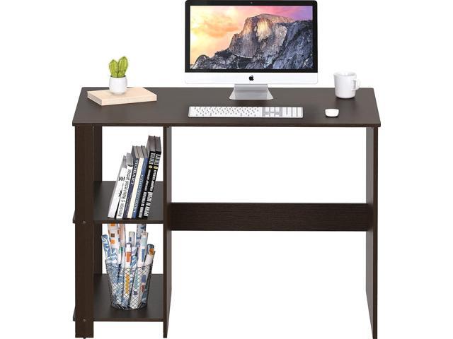 SHW Home Office Computer Desk with Shelves, Espresso