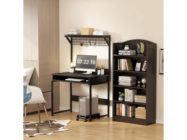 ALISENED 31.5' Computer Desk with Hutch, Office Desk Study Table Writing Desk Workstation PC Table for Home OfficeSpace Saving Design
