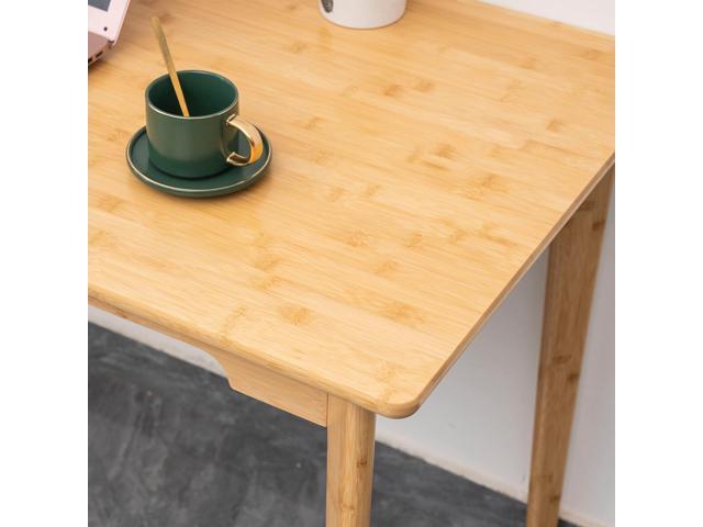 Maydear 47' Bamboo Multipurpose Study Writing Desk/Modern Simple Computer & Laptop Table for Living Room Home and Office/Dining Table