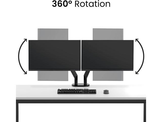 EVEO Premium Dual Monitor Stand 14-32 Dual Monitor Mount Vesa Bracket Adjustable Height Gas Spring Monitor Stand for Screen Full Motion Dual...