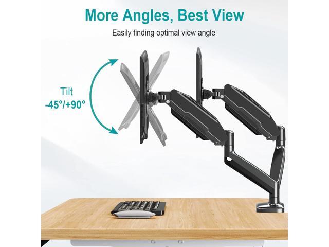 MOUNT PRO Dual Monitor Mount Fits 13 to 32 Inch Computer Screen, Height Adjustable Monitor Stand for 2 Monitors, Gas Spring Monitor Arm Holds up to...
