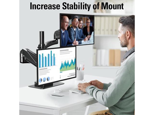 MOUNTUP Monitor Mount Reinforcement for Tempered Glass Desk, Monitor Arm Plate, Steel Bracket for Thin and Most Fragile Table, for Desk C Clamp...
