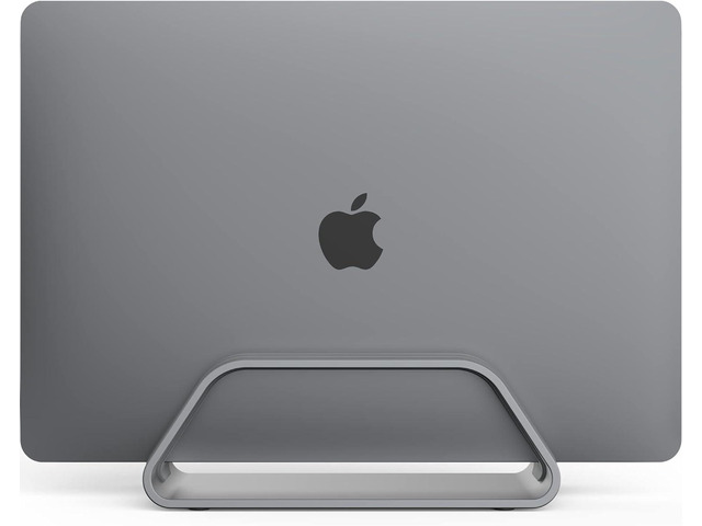 HumanCentric Vertical Laptop Stand Compatible with MacBook Pro and MacBook Air, Holder for Personal Computer Desk Stand, Aluminium, Exchangeable...