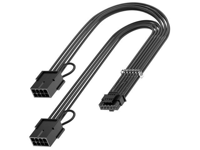 Bangfun PCIE 5.0 RTX 4070Ti 16Pin GPU Power Extension Cable, PCI-e 5.0 12VHPWR GPU Cable Adapter 16Pin(12+4) Male to 2X8Pin Female Extension Cord...