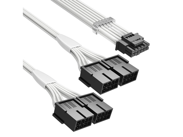 Agtray PCI-e 5.0 Extension Cable, RTX 4090 4080 16Pin(12+4) Male to 4x8Pin Female 12VHPWR Cable PCIE GPU Power Sleeved Extender Cord Compatible...