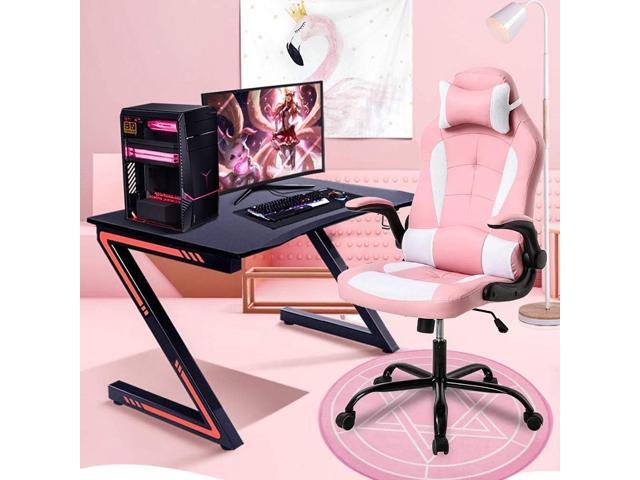 Gaming Chair Office Chair Desk Chair Ergonomic High Back Computer Chair with Lumbar Support Flip-up Arms Headrest PU Leather Swivel Task Chair for...