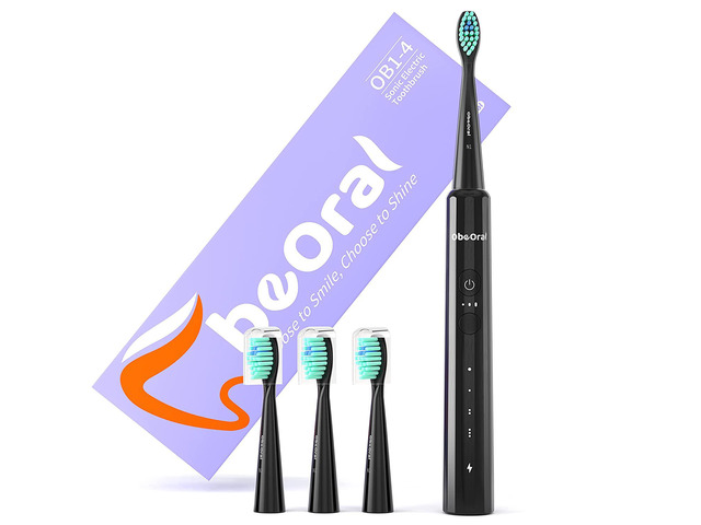 ObeOral Sonic Electric Toothbrush, Rechargeable Tooth Brush with 4 Dupont Bristles, 12 Modes, Smart Timer, Whitening Electric Toothbrushes for...